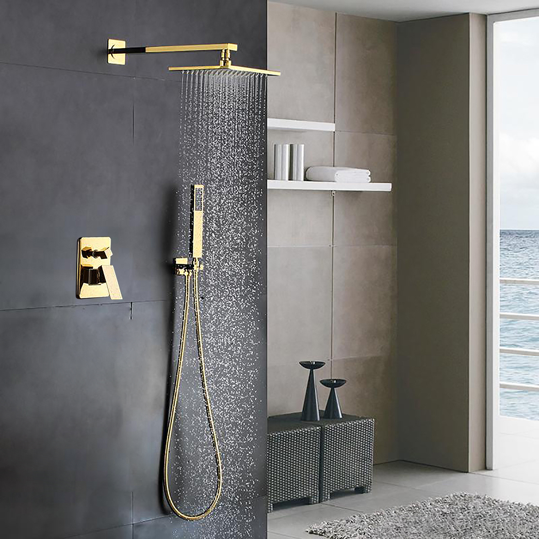 Fontana Brass Gold Tone Shower System !  Fontana Shower || Brushed 